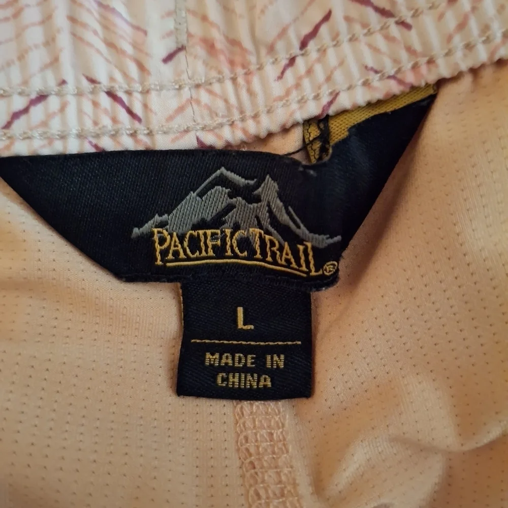 Pacific Trail Women's Peach And Pink Chevron Mini Skort